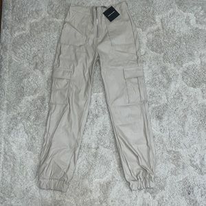 Faux leather pants